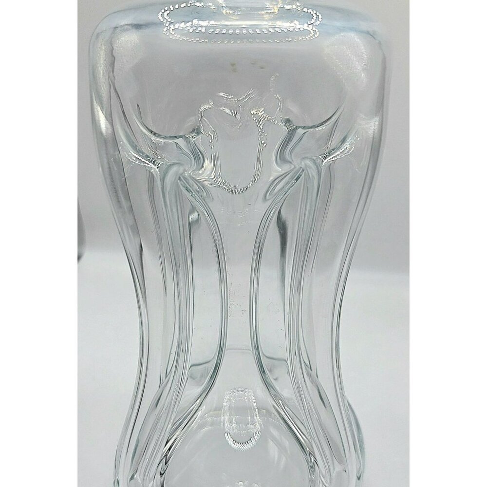VTG Holmegaard Kluk Alcohol Decanter Danish Stopper Pinch Art Glass Blue Tint - Picture 14 of 15